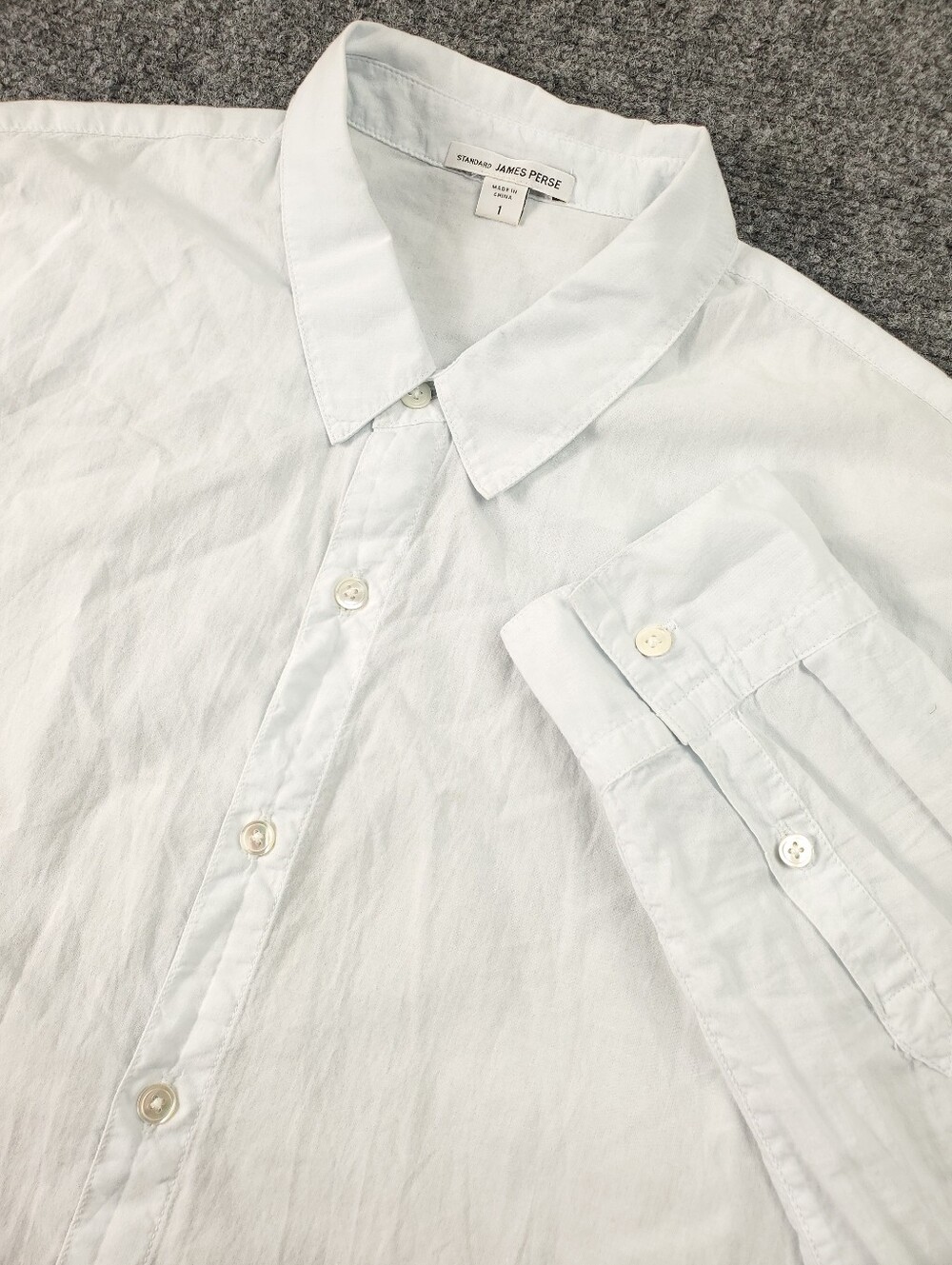 James Perse Light Blue Classic Button-Up Shirt